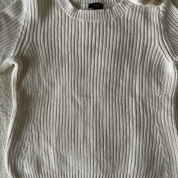 Talbots Ribbed Knit Sweater - Cream - Picture 8 of 8